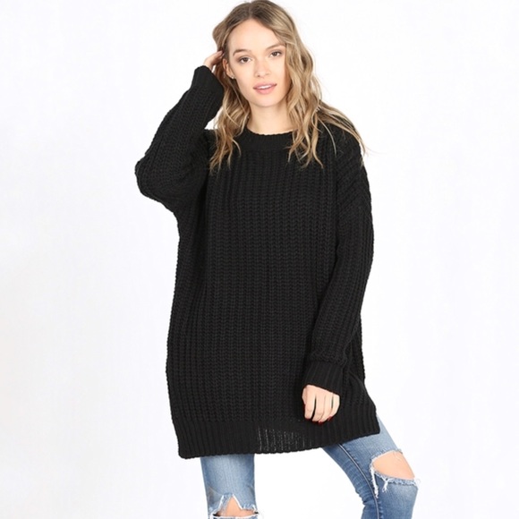 Gray Heavy Knit Sweater - Picture 4 of 6